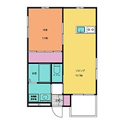 リブリ・Salvador 1LDKの間取図画像