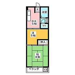 メゾン東小岩 2DKの間取図画像