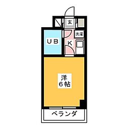 アムス小岩WEST 1Kの間取図画像