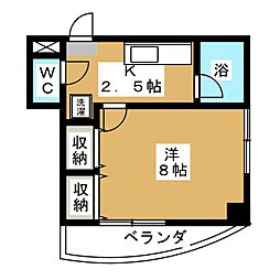 マリーナタカケンビル 1Kの間取図画像