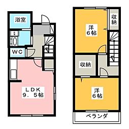 アネックス弐番館 2DKの間取図画像