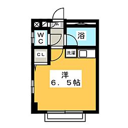 パークハイツ ワンルームの間取図画像