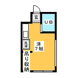 ベルエポック町田 ワンルームの間取図画像
