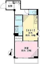 グランメゾン阿佐ヶ谷 1DKの間取図画像