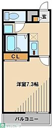 西武新宿線 東伏見駅 徒歩14分の賃貸マンション 1階1Kの間取り