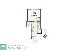 西武拝島線 小平駅 徒歩5分の賃貸アパート 1階1Kの間取り
