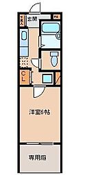 西武新宿線 西武柳沢駅 徒歩4分の賃貸マンション 1階1Kの間取り