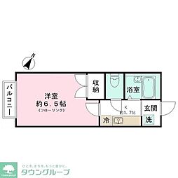 サン・グランドハイツ 1Kの間取図画像