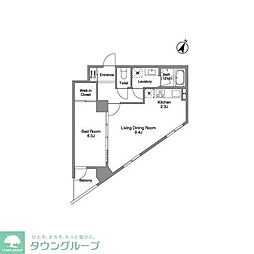 BPRレジデンス練馬富士見台 1LDKの間取図画像