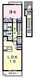 サニーレジデンス 1LDKの間取図画像