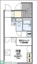 レオパレス山茶花 1Kの間取図画像
