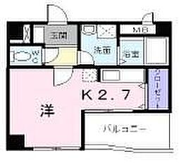 エスタシオン ワンルームの間取図画像
