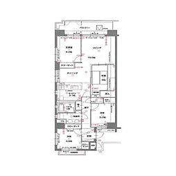 アパガーデンピア中央町 4LDKの間取図画像