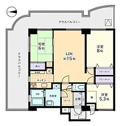信開ダイナスティ黒瀬 3LDKの間取図画像