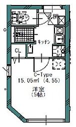 GREW高円寺Residence 1Kの間取図画像