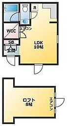 ル・ドーム 1LDKの間取図画像