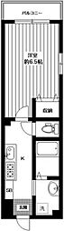 ジニアス高円寺1 1Kの間取図画像