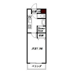 ガーデンハウス東高円寺 1Kの間取図画像