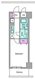 Nステージ西船橋3 1Kの間取図画像