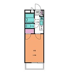 LEO六拾参番館 1Kの間取図画像