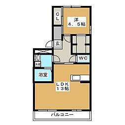 グランピア春日 1LDKの間取図画像