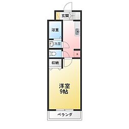 アルティオ西船橋 1Kの間取図画像