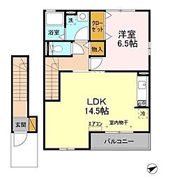 ビバーチェ 1LDKの間取図画像