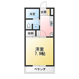 グランツA・T 1Kの間取図画像