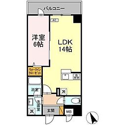 船橋市葛飾町2丁目マンション 1LDKの間取図画像