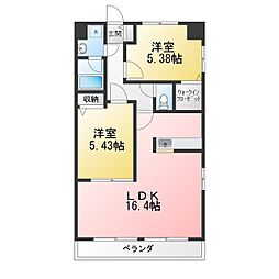 アルテミラ西船橋 2LDKの間取図画像