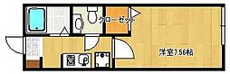 コージーコート弐番館 1Kの間取図画像