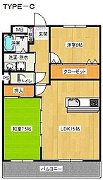 スカイヒルズ小月駅前 2LDKの間取図画像