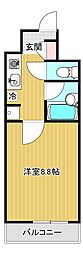 イゾラベッラ本町 1Kの間取図画像