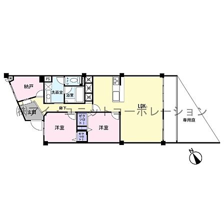 2LDK 間取り