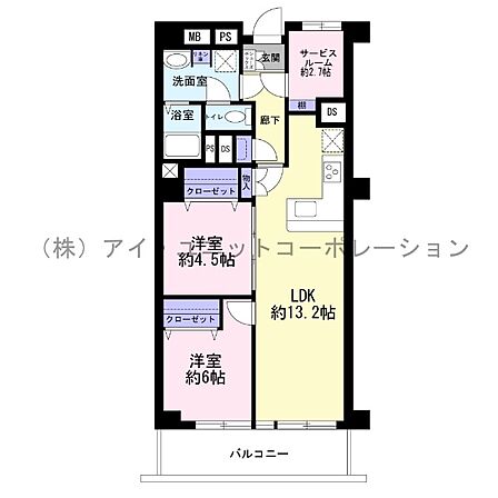 2SLDK 間取り