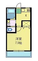 Patio M  ｜ 茨城県水戸市堀町（賃貸アパート1K・2階・24.00㎡） その2