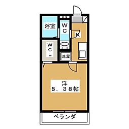 AJ南流山North2 1Kの間取図画像