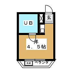 千代田カレッジビラ ワンルームの間取図画像