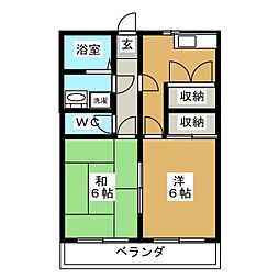 コーポ・リリー 2Kの間取図画像