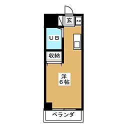 ジュネパレス松戸第41 ワンルームの間取図画像