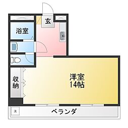 シリウス新松戸 ワンルームの間取図画像