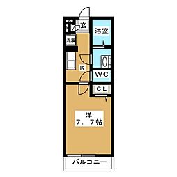 リブリ・R&K 1Kの間取図画像