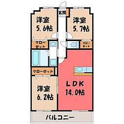 宇都宮芳賀ライトレール線 駅東公園前駅 徒歩22分 4階/-