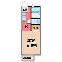 KAVOハウス  ｜ 栃木県宇都宮市御幸町（賃貸アパート1K・1階・20.46㎡） その2