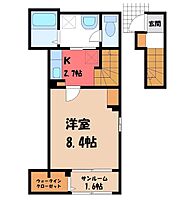 オネスティ  ｜ 栃木県小山市西城南1丁目（賃貸アパート1K・2階・36.14㎡） その2