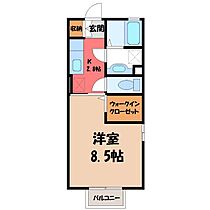 ラフィーネ  ｜ 栃木県小山市大字立木（賃貸アパート1K・2階・30.27㎡） その2