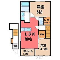 立木新築アパート  ｜ 栃木県小山市大字立木（賃貸アパート2LDK・2階・56.18㎡） その2