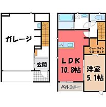 わかまつM1  ｜ 栃木県宇都宮市若松原1丁目（賃貸アパート1LDK・1階・74.60㎡） その2