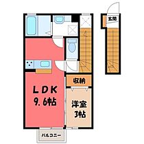 ヴァリードルミエール  ｜ 栃木県栃木市国府町（賃貸アパート1LDK・2階・36.30㎡） その2