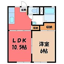 光陽ハイツ  ｜ 栃木県塩谷郡高根沢町光陽台4丁目（賃貸アパート1LDK・2階・35.91㎡） その2